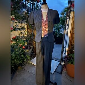 Banana Republic Textured Gray Blazer and Matching Pants